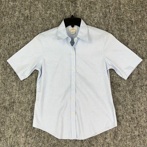 Brooks Brothers‎ Shirt Girls 6 Uniform School Non Iron Cotton Blue Short Sleeve - Picture 1 of 10